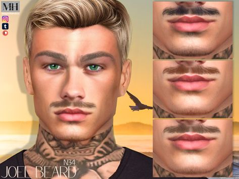 Sims 4 Cc Male Goatee, Sims 4 Mustache Cc, Sims 4 Mustache, Sims 4 Cc Mustache, Beards And Mustaches, Sims4 Cc, Cc Sims, Beard No Mustache, Sims 4 Clothing