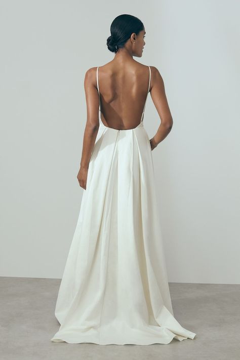 Timeless Maxi Dress, Silky Wedding Dress, Chic Wedding Dress, Bridal Maxi Dress, Bridal Maxi, Linen Gown, Wedding Dress Low Back, Ivory Maxi Dress, Linen Wedding Dress