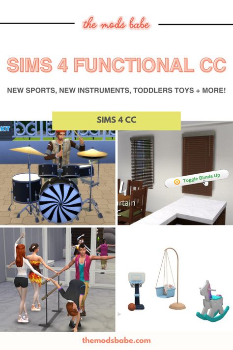 Sims 4 Tool Mod, Sims 4 Functional Cc, Sims 4 Functional, Ts4 Cc, Sims Mods, Sims 4 Mods, Sims Cc, Toddler Activities, Toddler Toys