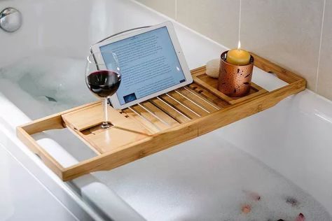 Bath Board, Bathroom Vanity Tray, Bathtub Caddy, Bathtub Tray, Wooden Bath, Bath Tray, Wine Glass Holder, Small Shelves, Bathtub Accessories