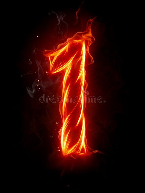 Fire number 1. A series of fiery letters and numbers , #spon, #number, #Fire, #series, #numbers, #letters #ad 1 Aesthetic Number Font, 1 Number Wallpaper, Angka Aesthetic, Fire Number, Combi Hippie, Numbers Illustration, Fire Pictures, Fire Font, Number Wallpaper