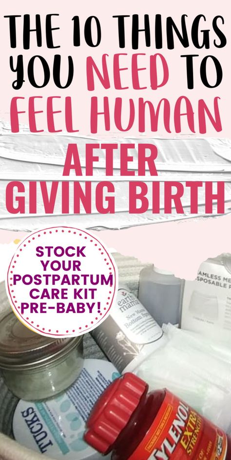 postpartum care kit for after birth recovery. New moms will want to have these postpartum essentials on hand after baby! Complete checklist of postpartum care items for healing, pain relief - stock the bathroom! After Delivery Care Recovery Mothers, Post Birth Care Package, Postpardom Recovery Kit, Postpartum Basket For Bathroom, After Birth Mommy Basket, After Labor Gift Basket, Postpartum Items For Mom, Postpartum Self Care Ideas, Postpartum Kit For Mom