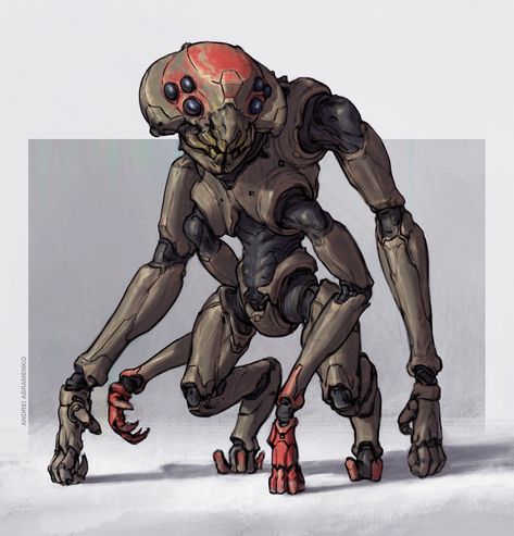 ArtStation - Insectoid-02, Andrei Abramenko Alien Warrior, Sci Fi Character Design, Alien Character, Alien Concept, Fiction Idea, Alien Design, Alien Races, Alien Concept Art, Monster Concept Art