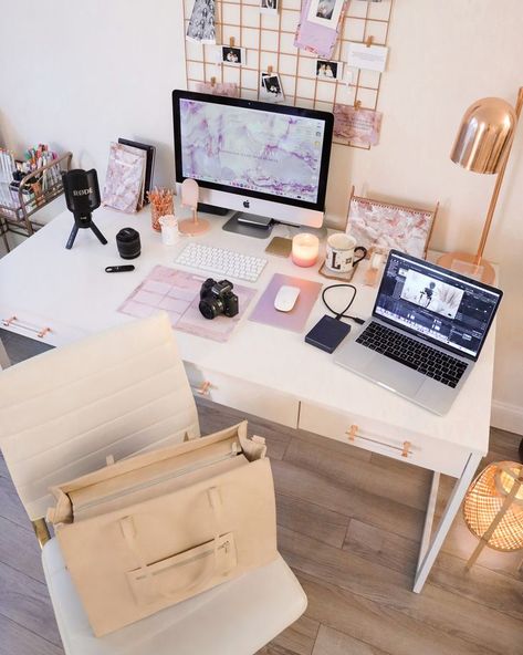 Gaming Office Ideas, West Hollywood Apartment, Starting A Youtube Channel, Girl Boss Office, Film Edit, Editing Work, Girl Desk, Desk Inspiration, Final Cut Pro