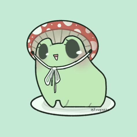 I realy love frogs Lunch Notes, Frog Tattoos, Frog Drawing, Mushroom Hat, Cute Kawaii Animals, Frog Art, Cute Animal Drawings Kawaii, Cute Doodles Drawings, Cute Doodle Art