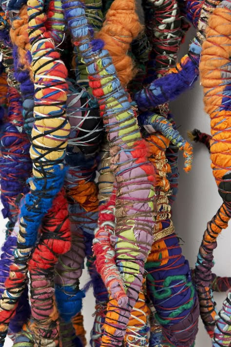 Art Fibres Textiles, Sheila Hicks, Wrapped Sticks, Artisan Textiles, Fabric Rope, Sculpture Textile, Hayward Gallery, International Magazine, Textile Sculpture