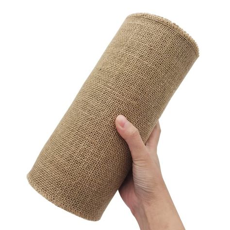 10" Natural Burlap Fabric Roll 10 Yards Jute Ribbon for Gift Wrapping Craft Projects Wedding Decoration Home Decoration 25CM Description and features Width: 10 inch (25CM); Length: 10 Yards=9.1 M=30 Foot Material: natural jute fibers. Feature: Hemmed edge preventing from fraying. Stiff and fade easily. Purpose: Great for any occation decoration. Caution: They are metal wired burlap.   Return Policy ⦿  All our products come with a 30-Day Return Policy. If you would like to return your item and you are within 30 days of the purchase, and it is still in its original condition, you can return the item by contacting us through eBay messaging. ⦿  If you are not 100% satisfied, please let us know the Detailed Problem,We will give you a 100% satisfactory solution ⦿  If you received an incorrect, d Ribbon For Gift Wrapping, Ribbon For Gift, Jute Fabric, Burlap Fabric, Natural Jute, High Standards, Sewing Trim, Metal Wire, Sewing Stores