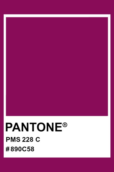 PANTONE 228 C #pantone #color #PMS #hex Bright Pantone, Color Code Palette, Interior Design Material Board, Pink Pantone, Pantone Color Palette, Burgundy Shades, Pantone Matching System, Pantone Color Chart, Colourful Things