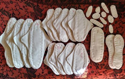 Menstrual Pads for the household, Panty liners, Interlabial Pads, Heavy flow, in continence, 100% Organic Reusable Cloth Pads #redtent #organic #etsy Interlabial Pads, Menstrual Care, Cloth Sanitary Pads, Casual Date Nights, Cloth Menstrual Pad, Red Tent, Menstrual Pads, Panty Liner, Make Your Own Clothes