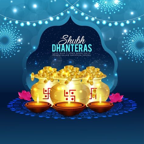 Dhanteras Creative, Dhanteras Images, Lord Kuber, Happy Dhanteras Wishes, Happy Diwali Wishes Images, Happy Diwali Wishes, Diwali Lamps, Marriage Invitation Card, Diwali Photos