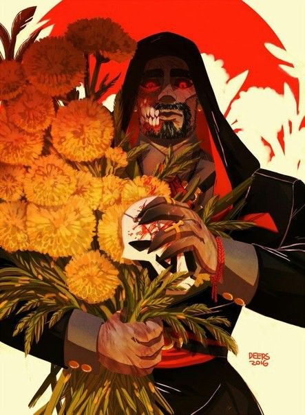 Overwatch Family, Flowers For The Dead, Reaper Fanart, Illustration Composition, Gabriel Reyes, Overwatch Characters, Reaper Overwatch, Overwatch Fanart, Overwatch Reaper