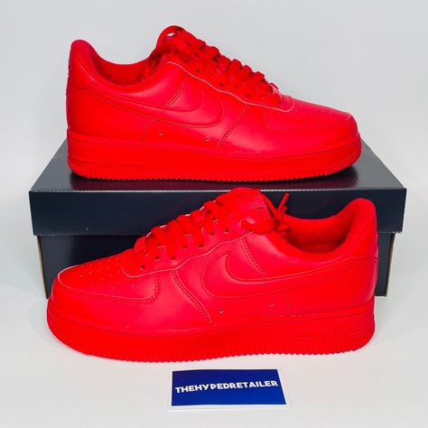 Nike Air Force 1 Low Triple Red CW6999-600 Men's Sizes NEW Get a price at https://copapair.com/nike-air-force-1-low-triple-red-cw6999-600-mens-sizes-new/ Nike Red Low-top Sneakers, Nike Air Force 1 Low-top Red Sole For Streetwear, Nike Air Force 1 Low-top Leather With Red Sole, Red Low-top Nike Air Max With Cushioning, Nike Dunk Low Off White, Red Low-top Nike Air Force 1 Synthetic, Trendy Shoes Sneakers, Nike Air Force 1 Low, Air Force 1 Low