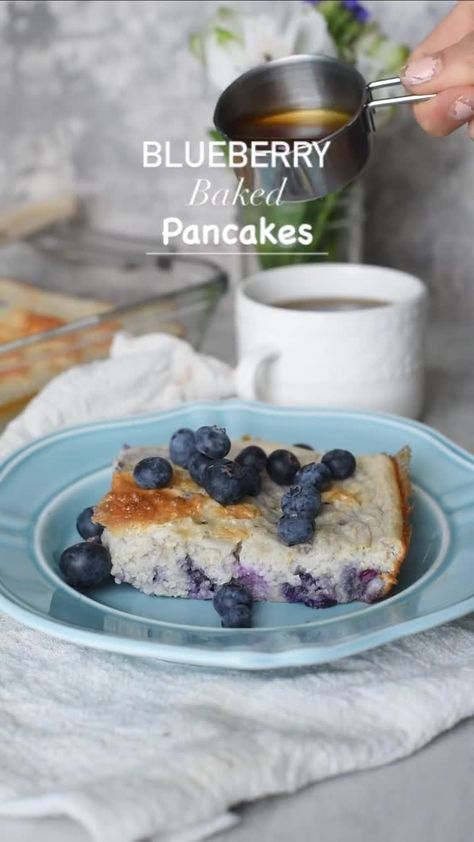 Thm Breakfast, Blueberry Pancake, Fun Breakfast, Baked Pancakes, Blueberry Pancakes, Trim Healthy Mama, Trim Healthy, Best Breakfast, Pancakes