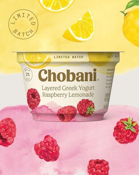 Yoghurt Packaging, Dairy Packaging, Yogurt Packaging, Probiotic Yogurt, Eat Me Drink Me, Social Media Advertising Design, Strawberry Yogurt, Raspberry Lemonade, Bottle Packaging