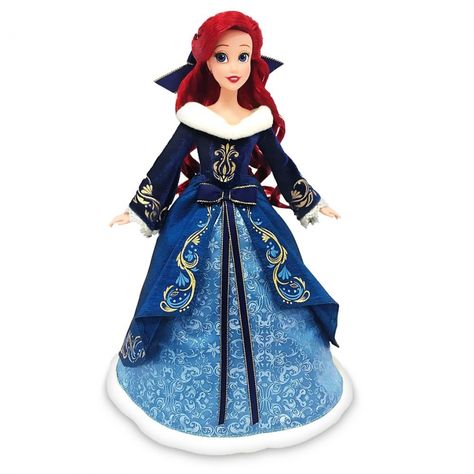 Disney Store Ariel 2020 Holiday Special edition doll - YouLoveIt.com Mermaid Merchandise, Ariel Doll, Disney Merch, Disney Princess Dolls, Bow Hairstyle, Velvet Gown, Mermaid Dolls, Disney Ariel, Dream Doll