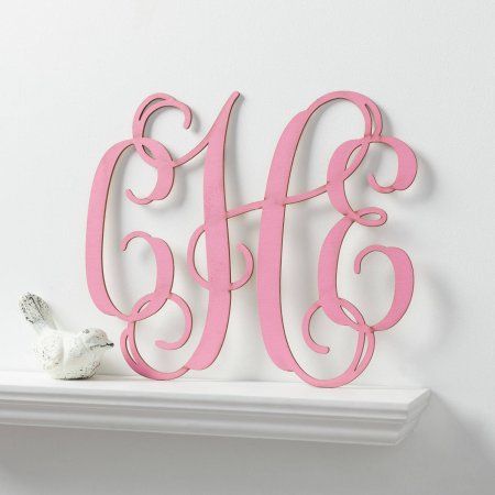 P Monogram, Wood Monogram, Fun Room, Teen Rooms, Monogram Wall, Monogram Signs, Pink Monogram, Pink Home Decor, Accent Wall Decor