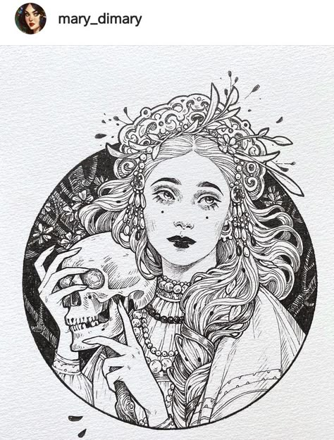 Maria Dimova, Vasilisa The Beautiful, Books For Learning, Learning Drawing, Draw Tattoo, Illustration Art Nouveau, Art Nouveau Illustration, Amazing Drawings, Mythology Art