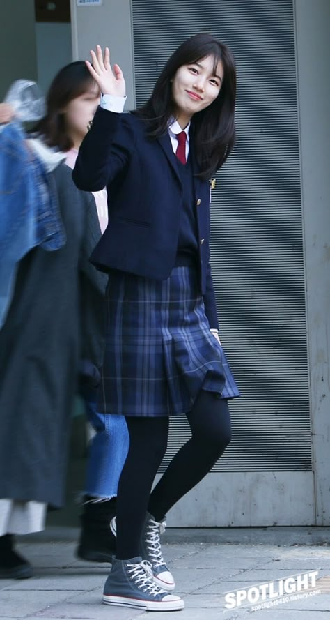 Korean Uniform School, Korean School, Japanese Uniform, School Uniform Fashion, School Uniform Outfits, School Dresses, Uniform Fashion, School Uniforms, Fashion Design Clothes