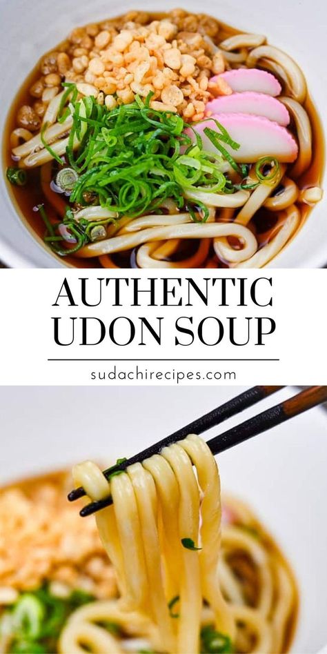 Japanese Noodles Soup, Easy Udon Noodle Recipe Soups, Udon Broth Recipe, How To Make Udon Noodles, Udon Toppings, Udon Soup Broth, Udon Noodle Recipe Soup, Easy Udon, Udon Soup Recipe