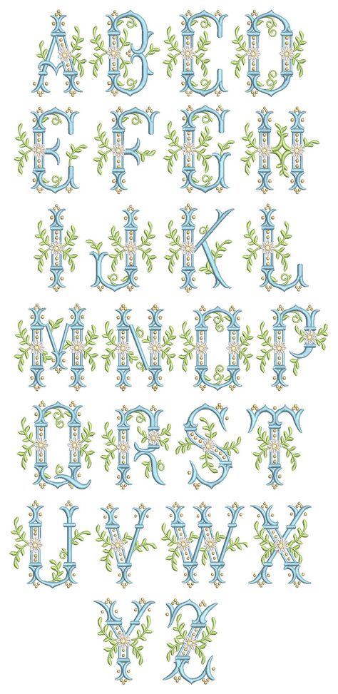 Regal Daisy Monogram Diy Embroidery Letters, Free Monogram Fonts, Monogram Machine, Floral Font, Embroidery Store, Lace Handkerchief, Free Monogram, Embroidery Blanks, Embroidery Alphabet