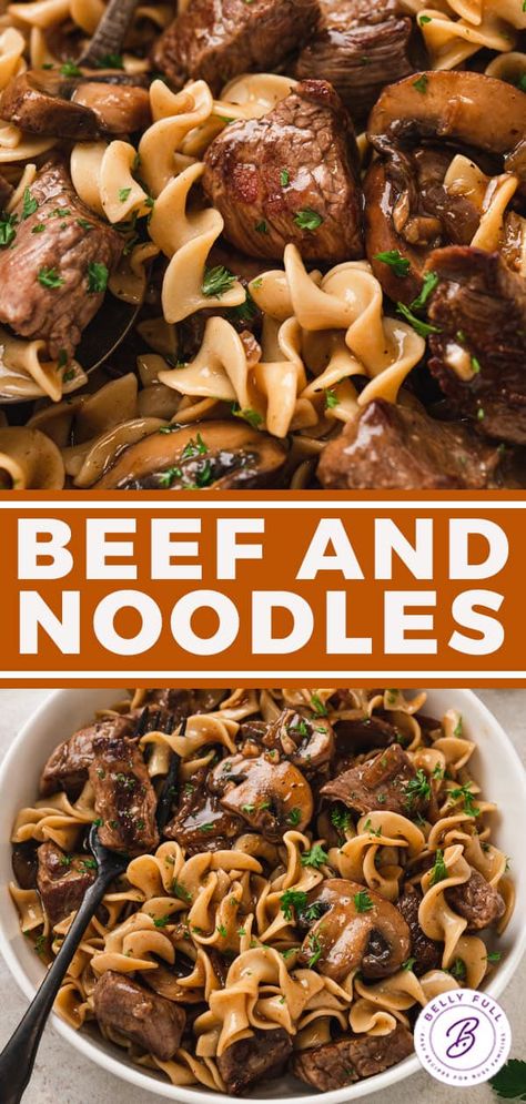 Beef And Noodles Canned Beef, Cheesy Beefy Noodles, Beef Tip And Noodles, Beef N Noodles Crockpot, Beef And Noodles Dutch Oven, Beef N Noodles Stove Top, Burger Noodle Recipes, Meat And Noodle Recipes, Korean Beef And Noodles