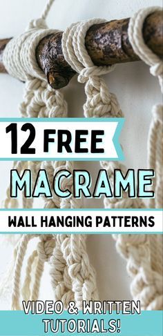 Macrame With Yarn Wall Hangings, Make Your Own Macrame Wall Hanging, Easy Macromay Wall Hanging Diy, Outside Macrame Decor, Diy Rope Decor Wall Hangings, Free Pattern Macrame Wall Hanging, Step By Step Macrame Wall Hangings, Free Macromae Patterns, Macrame Wall Art Living Room