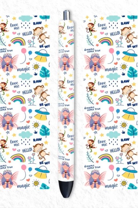 Angel Pen Wrap Cow Pen, Pen Wraps, Hawaiian Birthday Party, Hawaiian Birthday, Custom Pens, Vector Cut Files, Glitter Pens, Vector Cut, Pen