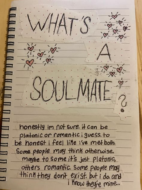 💥

A soulmate is a person who is perfectly suited to you. They are your other half, your best friend, and the person you can always count on. #soulmate #love #relationship #dating Things To Write In A Journal About Him, Bf Diary Ideas, Love Diaries Ideas For Him, I Love You Journal Page, I Love You Journal, Diary Love Pages, Scrapbook Pages For Boyfriend Ideas, What's A Soulmate Journal, I Love Me Journal Page