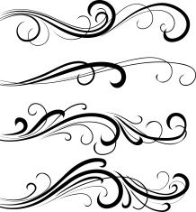 Daily Milk, Swirl Tattoo, Filigree Tattoo, Tattoo Lettering Design, Pinstripe Art, Tattoo Lettering Styles, Swirly Designs, Clip Art Free, Cartoon Character Tattoos