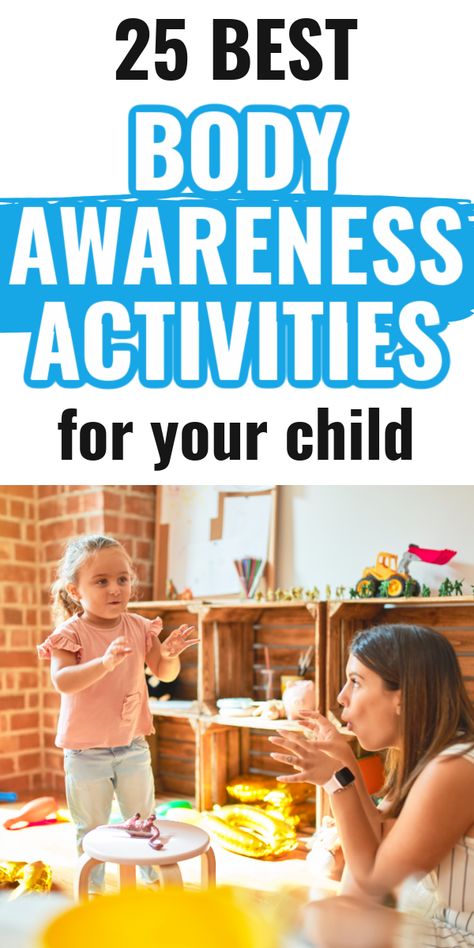 Body Learning Preschool, Self Activities For Preschoolers, Body Sensory Activities, Body Awareness Occupational Therapy, My Body Sensory Activities, Self Concept Activities For Infants, Spacial Awareness Activities Preschool, Body Awareness Activities For Preschool, My Body Toddler Activities