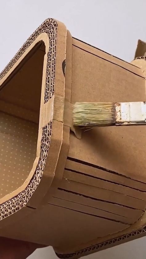 by dream_fairy_diy Diy Flower Pot, Recycling Plastic, Cardboard Crafts Diy, Cardboard Box Crafts, Art Decor Diy, Craft Room Decor, Cardboard Art, Dollar Tree Diy Crafts, Diy Cardboard Furniture