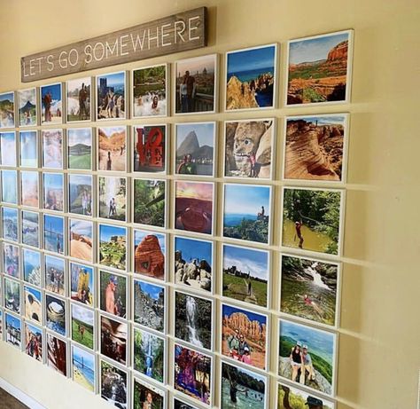 How To Display Travel Photos, Travel Photo Gallery Wall, Travel Photo Display Ideas, Postcard Collection Display, Postcard Collage Wall, Travel Wall Decor Ideas, Travel Photo Wall Ideas, Travel Wall Ideas, Travel Inspired Bedroom