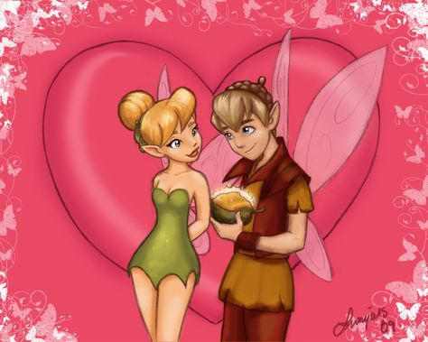 Tinkerbell And Terence, Tinkerbell Characters, Disney Romance, Tinkerbell And Friends, Tinkerbell Disney, Tinkerbell Fairies, Fairy Friends, Disney Fairies, Disney Couples