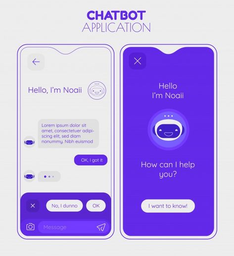 Chatbot mobile app concept. trendy flat ... | Premium Vector #Freepik #vector #business #design #technology #hand Chatbot Ui Design, Chat App Ui Design, Chat Ui Design, Chat App Design, Chatbot App, Chatbot Design, Ux Writing, Mobile App Inspiration, Finance Website