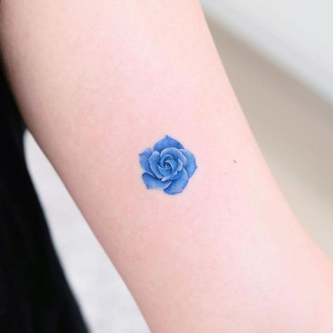 Siyeon Tattoo, Blue Rose Tattoo Meaning, Purple Rose Tattoos, Rose Tattoo Ideas, Rose And Butterfly Tattoo, Rose Tattoo Meaning, Purple Tattoos, Chain Tattoo, Rose Tattoos For Women