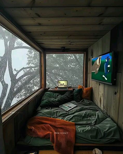 Summer Beach Wallpaper, Comfort Bed, Cozy Rainy Day, Rainy Day Aesthetic, Window Designs, Pc Setups, Day Aesthetic, Rustic Home Design, Day Dreaming