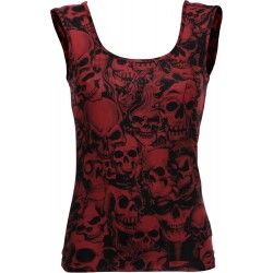 Red and black girl's top with skulls Gothic Shirts Women, Skull Clothes, Queen Of Darkness, Skull Top, Gothic Shirts, Skull Style, Skull Tank, Skull Clothing, Gothic Clothes