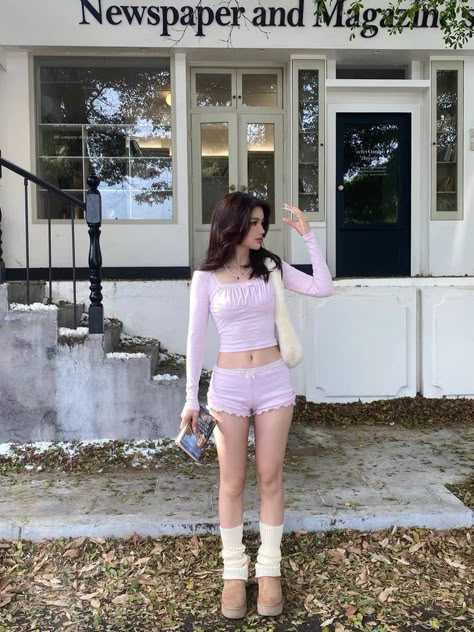 Full Pink Outfit, Pink Aesthetic Fashion, Feminine Loungewear, Pink Girly Outfits, Girly Fits, Doll Aesthetic, Outfits Y2k, Aesthetic Coquette, Cool Fits