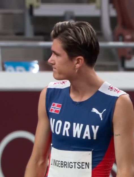 Jakob Ingebrigtsen Tattoo, Jakob Ingebrigtsen, Norwegian People, Winning Time, 1500m, Running Events, Tokyo 2020, Beach Volleyball, Gold Medal