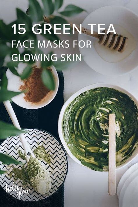 Green Tea Mask Recipe, How To Make Green Tea Face Mask, Green Tea Mask Diy, Green Tea Ice Cubes For Face, Matcha Face Mask Diy, Green Tea Toner Diy, Alovera For Skin Face Masks, Green Tea On Face, Green Tea Face Mask Diy