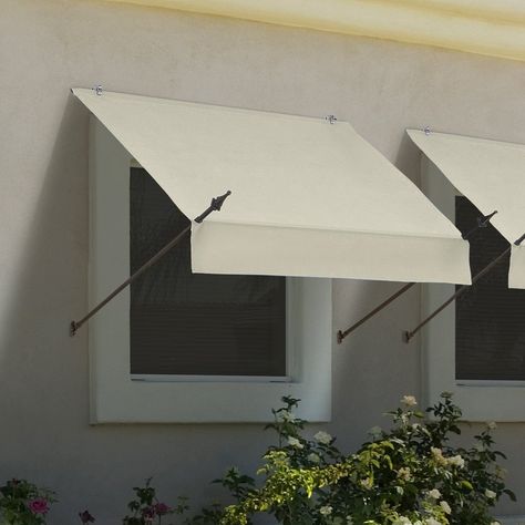 Sunsational Products 462895 Designer Awning in a Box | ATG Stores Window Awning Ideas, Wrought Iron Awning, Awning Design, Custom Awnings, Awning Ideas, Canvas Awnings, Deck Canopy, Window Canopy, Fabric Awning