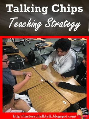 History Chalk Talk: TALKING CHIPS Teaching Strategy Talking Chips Classroom, Science Teaching Strategies, Student Engagement Activities, Discussion Strategies, 5th Grade Social Studies, Chalk Talk, Secondary Classroom, Learning Sites, History Classroom