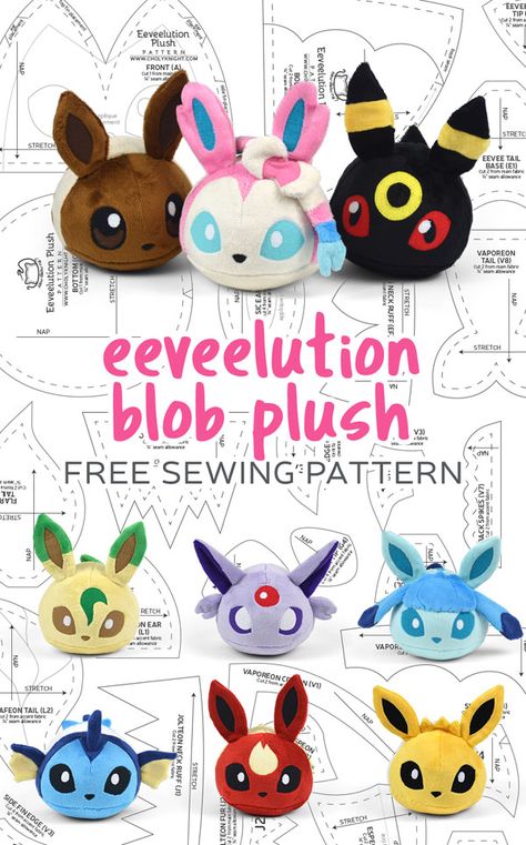 Choly Knight, Owl Sewing Patterns, Pokemon Plushies, Owl Sewing, Projek Menjahit, Pokemon Diy, Pokemon Craft, Cute Sewing Projects, Pola Amigurumi