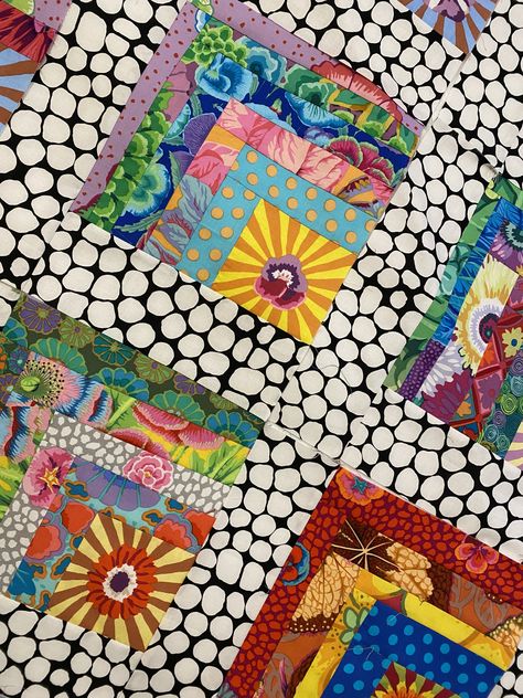 I Started a New Quilt. Of Course I Did – agilejack Quilt Patterns Using Kaffe Fassett Fabric, Kaffe Facett Quilts, Material Obsession Kathy Doughty, Kaffe Fassett Log Cabin Quilts, Bohemian Quilt Ideas, Bohemian Quilt Pattern, Patchwork Quilts Bohemian, Kaffee Fassett Quilts, Scrappy Patchwork Quilts