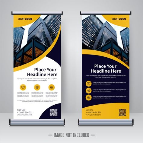 Corporate rollup or x banner design temp... | Premium Vector #Freepik #vector #shapes #promotion #stationery #corporate Rollup Design, Standing Banner Design, Roll Up Banner Design, Rollup Banner Design, Company Banner, Corporate Banner, X Banner, Rack Cards Design, Standee Design