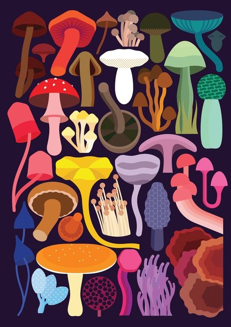 Outline Artists, Posca Art, Wrapping Paper Design, Art Et Illustration, Mushroom Art, Botanical Illustration, Cyberpunk, Wrapping Paper, Art Inspo