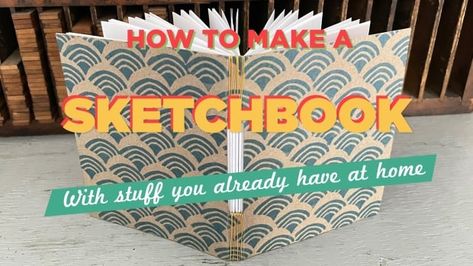 Make your own sketchbook with things you probably already have at home | CBC Arts Make Your Own Sketchbook, Make A Sketchbook, Diy Bookbinding, Fly Catcher, Sewing Station, Middle School Art Projects, Book Binding Diy, Bone Folder, Box Paper