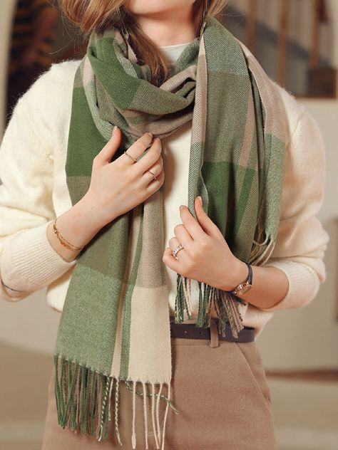 Olive green scarf