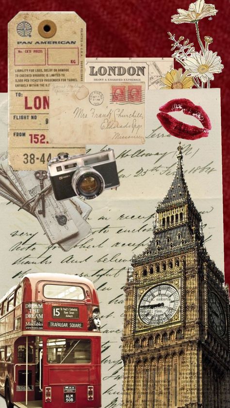 Collages Aesthetic Vintage, Cool Aesthetic Wallpaper, Burgundy Aesthetic, Its Christmas Time, Wallpaper Collages, London Wallpaper, Aesthetic World, Quotes Journal, Vintage Paper Background