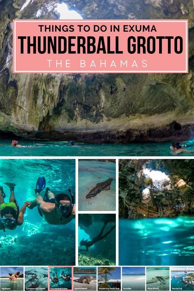 The James Bond Thunderball Grotto is a partial underwater cave located close to Staniel Cay. It is the filming location of the 1965 007 James Bond Thunderball film, which is why the Grotto is also known as the “James Bond Cave”. Thunderball Grotto is in t Pigs Swimming, Thunderball Grotto, James Bond Thunderball, Staniel Cay Bahamas, Bahamas Pigs, Bahamas Travel Guide, Exuma Island, Pig Beach, Bahamas Honeymoon